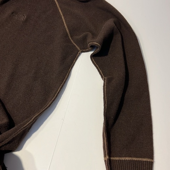 The North Face Men’s Brown Wool Blend 1/4 Zip Sweater Outdoors Size XL - Picture 11 of 13